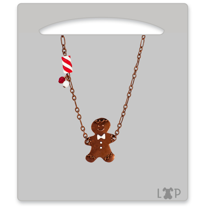 Collier Little Gingerman Rouge